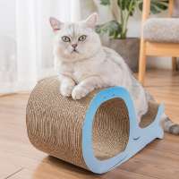 Cute design animal shape cat scratcher cardboard cat play chew toy