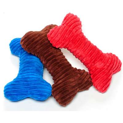 Wholesale christmas Plush Squeaky Dog Chew Bone Pillow Toy DOG BONE