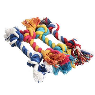 Eco Friendly Braided Knots Cotton, Double Bone Knot Dog Toy Rope Dental Clean Teeth Chew Pet Dog Toys